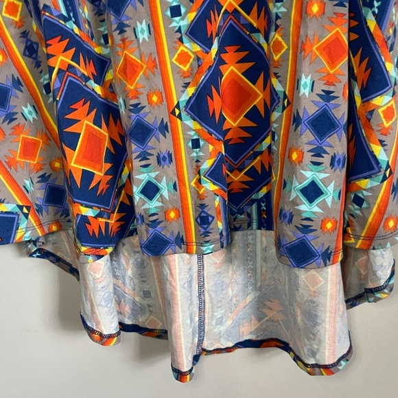 Colorful Geometric Lularoe Carly Dress - Picture 6 of 7